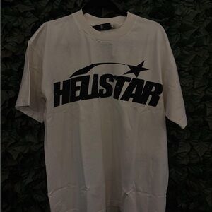 White Short Sleeve Tee with Bold Black Logo